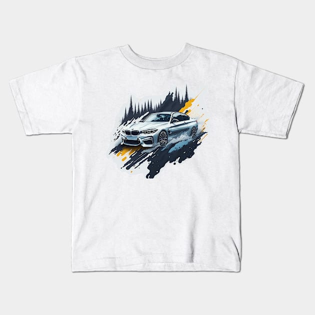 BMW In The Sky Kids T-Shirt by AySelin